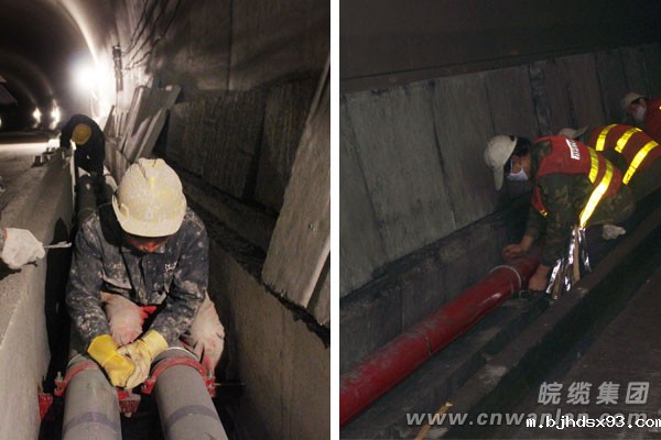 隧道消防管道的伴热带安装操作