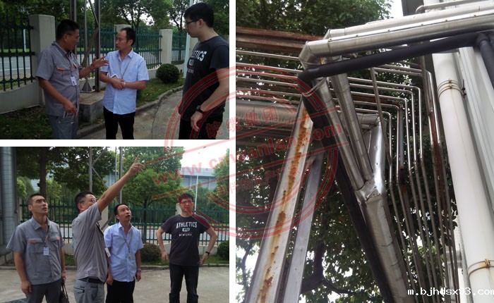 现场为用户进行电伴热带技术指导