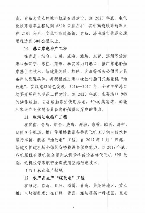 关于加快推进电能替代工作的实施意见(第六页)